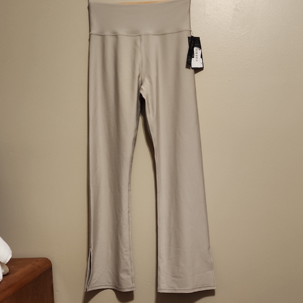Womens Kinesis Beige Flared Yoga Pants NWT